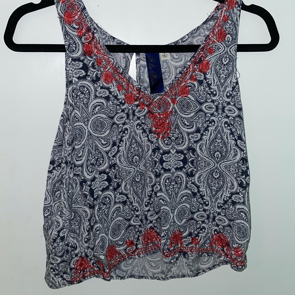Cropped Floral Tank Top